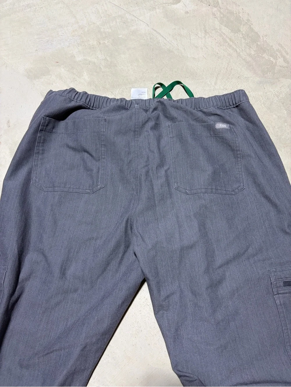 Figs Grey Utility Drawstring scrub Pants cairo XL